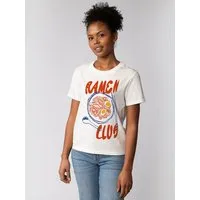 watapparel watapparel T-Shirt Frauen Ramen Club, Off white, – Produktbild 1 von 1