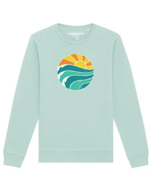watapparel watapparel Sweatshirt Unisex Summer Sun, Caribbean blue, – Produktbild 1 von 4