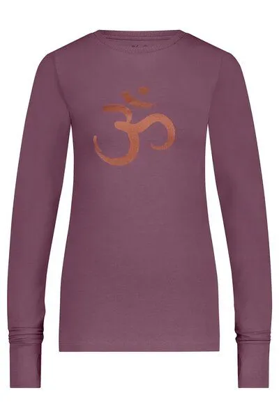 Urban Goddess Urban Goddess Karuna OM Yoga Langarm Shirt, Mauve (lila), – Produktbild 4 von 4