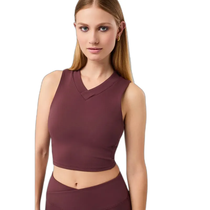 mandala Kurzes V-Ausschnitt Top für Damen Mandala, Rouge, – Produktbild 1 von 1