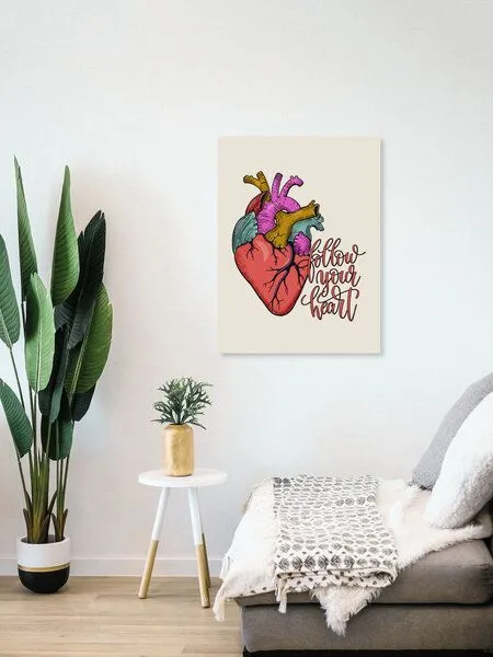 Photocircle Photocircle Poster / Leinwandbild - FOLLOW YOUR HEART – Produktbild 4 von 4
