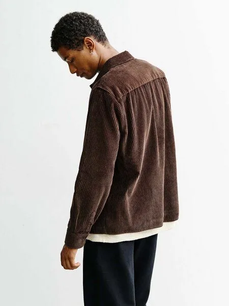 Rotholz Rotholz Kord Hemd - Casual Shirt - aus biologisch angebauter Baumwolle, Chocolate brown (braun), – Produktbild 2 von 4