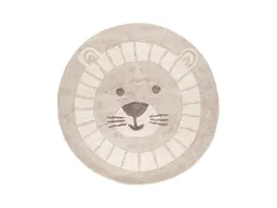 HANS NATUR Kinderteppich Bio-Baumwolle "Löwe" Durchmesser 100 cm – Produktbild 1 von 1