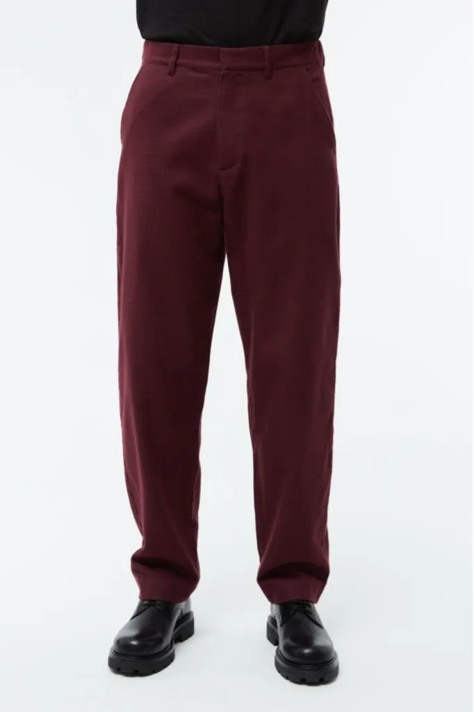 Givn Givn Herren vegan Hose Flanell Helge Burgundy, Dunkelrot, – Produktbild 2 von 2