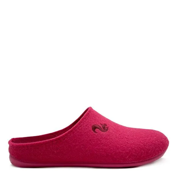 thies Veganer Slipper "thies ® PET", fair, mit Wechselfussbett, Raspberry (fuchsia), – Produktbild 1 von 4