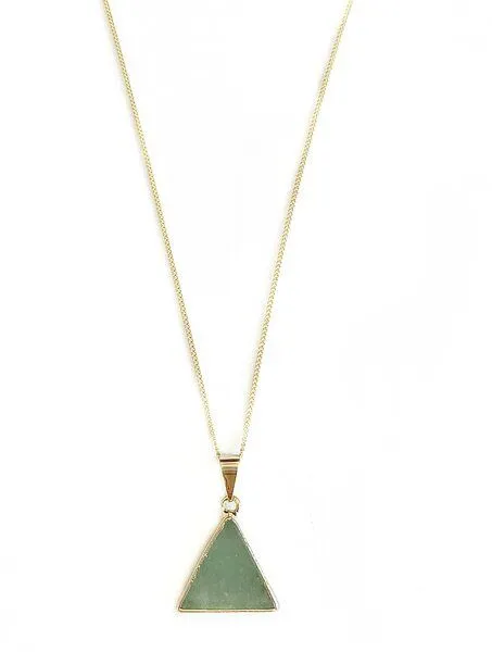 Crystal and Sage Aventurin Dreieck Halskette vergoldet von Crystal and Sage – Produktbild 2 von 4
