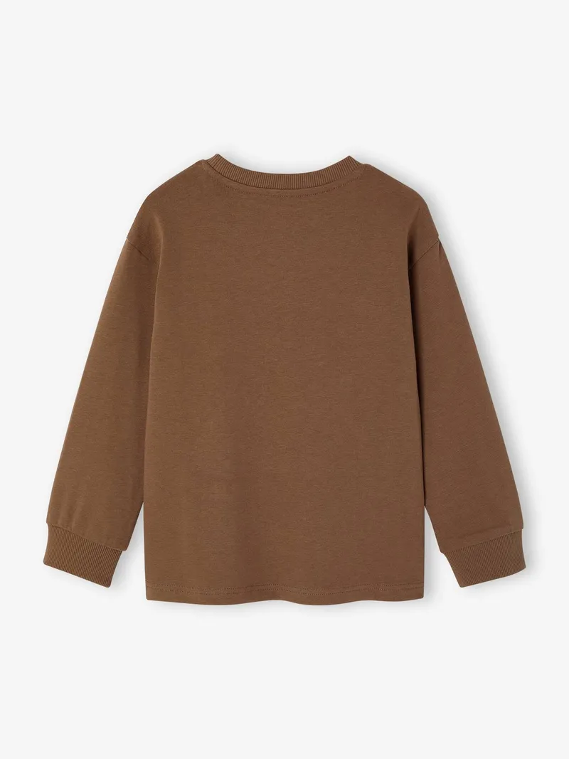 Vertbaudet Shirt mit Bouclé-Print Jungen, Hellbraun, – Produktbild 4 von 4