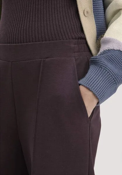 hessnatur hessnatur Jersey-Hose Relaxed Wide Leg aus Bio-Baumwolle, Schwarzbeere, – Produktbild 2 von 3