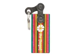 Schlüsselanhänger aus recycelten Skateboards 40 x 20 mm – Produktbild 1 von 1