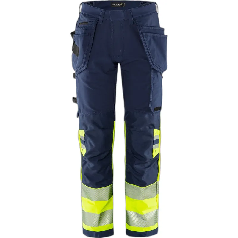 Fristads Hochsichtbare Arbeitshose Klasse 1 Fristads Outdoor 2643 GSTP, Gelb, – Produktbild 1 von 2