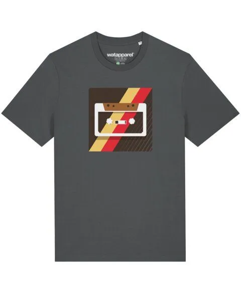 watapparel watapparel T-Shirt Unisex Kassette, Anthracite, – Produktbild 1 von 4