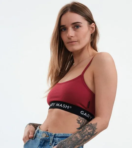 Gary Mash GARY MASH Bandeau Power BH aus Biobaumwolle, Rot, – Produktbild 3 von 4