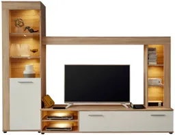 Home affaire Wohnwand Laholm, (Set, 4-St), Wohnwand mit Tür, Klappe & 6 Fächern - (B/T/H) 240/41/185 cm – Produktbild 1 von 1
