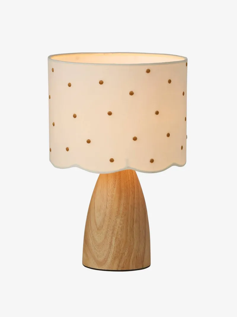 Vertbaudet Nachttischlampe mit Punkten-Stickerei Kinderzimmer, Wollweiß, – Produktbild 4 von 4