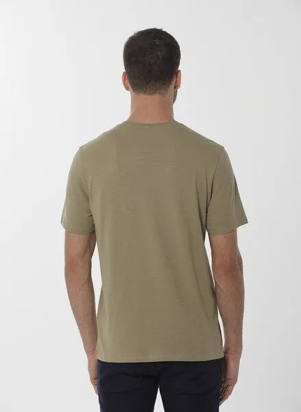 ORGANICATION ORGANICATION Basic T-Shirt aus Bio-Baumwolle, Grün(olive), – Produktbild 4 von 4