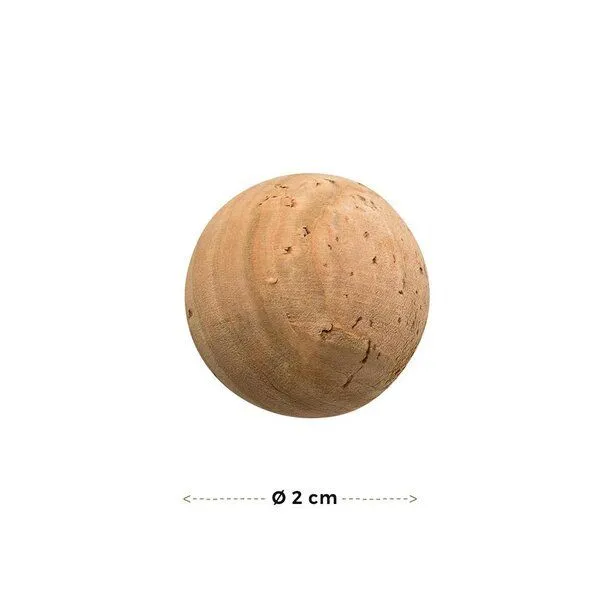 Kork-Deko Kork-Deko Korkkugel aus Naturkork in drei Größen: 2, 3 oder 4 cm Durchmesser – Produktbild 2 von 3