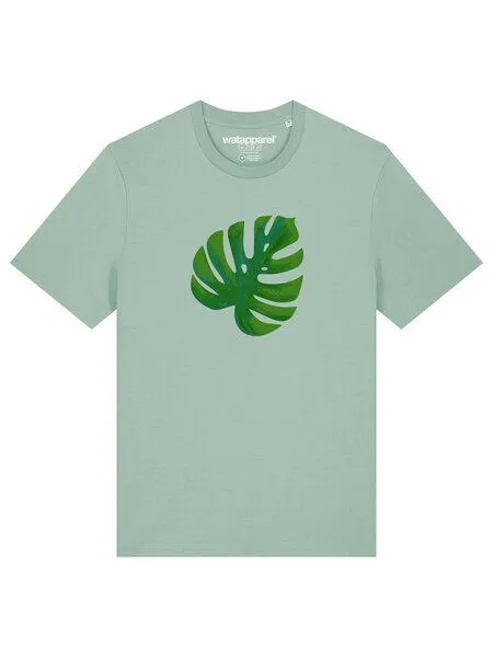 watapparel watapparel T-Shirt Unisex Monstera 2.0, Aloe, – Produktbild 2 von 4