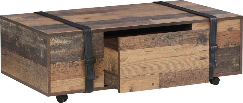FORTE Couchtisch Couchtisch Fobya, auf Rollen, Breite ca. 110 cm, Braun, – Produktbild 4 von 5