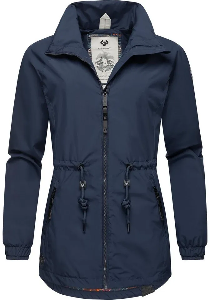 ragwear ragwear Outdoorjacke Tacy wasserdichte Damen Übergangsjacke mit hohem Kragen, Blau, – Produktbild 5 von 5