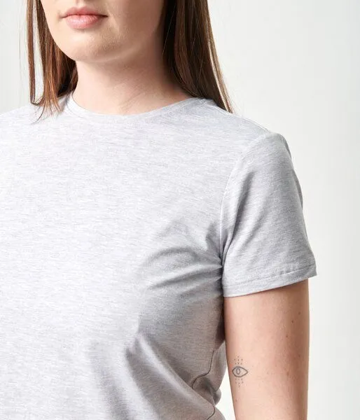 Copenhagen Bamboo Hellgraues Kurzarm-T-Shirt aus Bambus – Produktbild 4 von 4