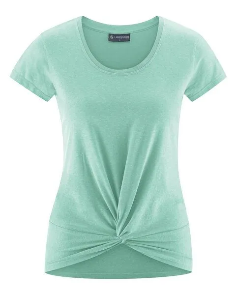 HempAge HempAge Damen Yoga T-Shirt Hanf/Bio-Baumwolle, Sage(grün), – Produktbild 1 von 4