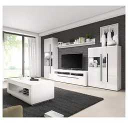 Lomadox Wohnwand TURDA-83, (5-St), moderner Stil inkl. LED Beleuchtung und Couchtisch – Produktbild 1 von 1