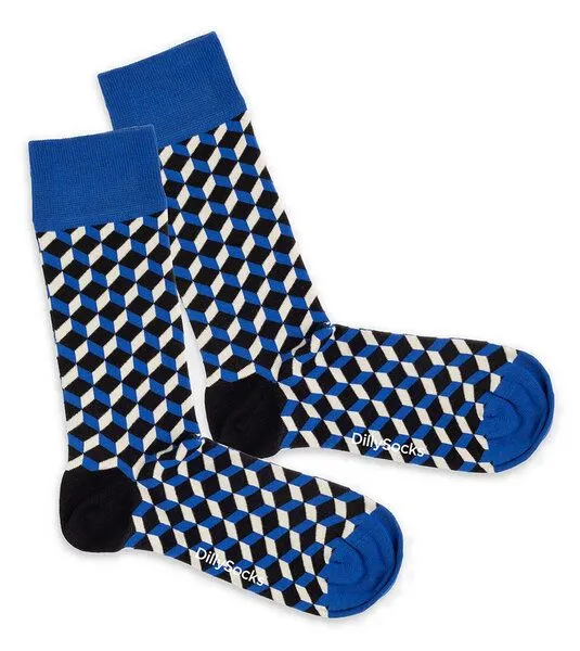 DillySocks DillySocks Socken Dice aus Biobaumwoll-Mix, Robotic dice, – Produktbild 1 von 4