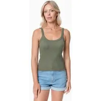 ORGANICATION ORGANICATION IPEEK | Ripp-Tanktop aus TENCEL Modal und Bio-Baumwolle, Olive, – Produktbild 1 von 1