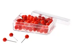 100 Moderationsnadeln rot 6x15 mm – Produktbild 1 von 1