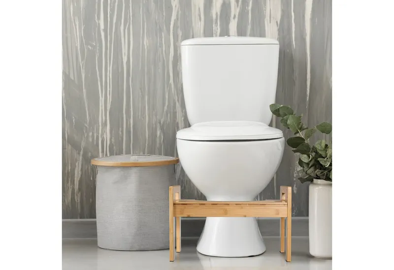 RELAXDAYS RELAXDAYS Badhocker Toilettenhocker aus Bambus (1 St), Braun, – Produktbild 7 von 8