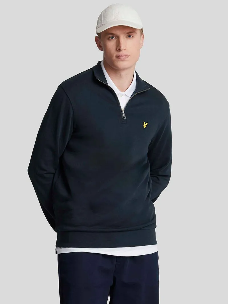 Lyle and Scott Lyle & Scott Sweat Half Zip Pull Navy - Größe L, Dunkelblau, – Produktbild 2 von 5