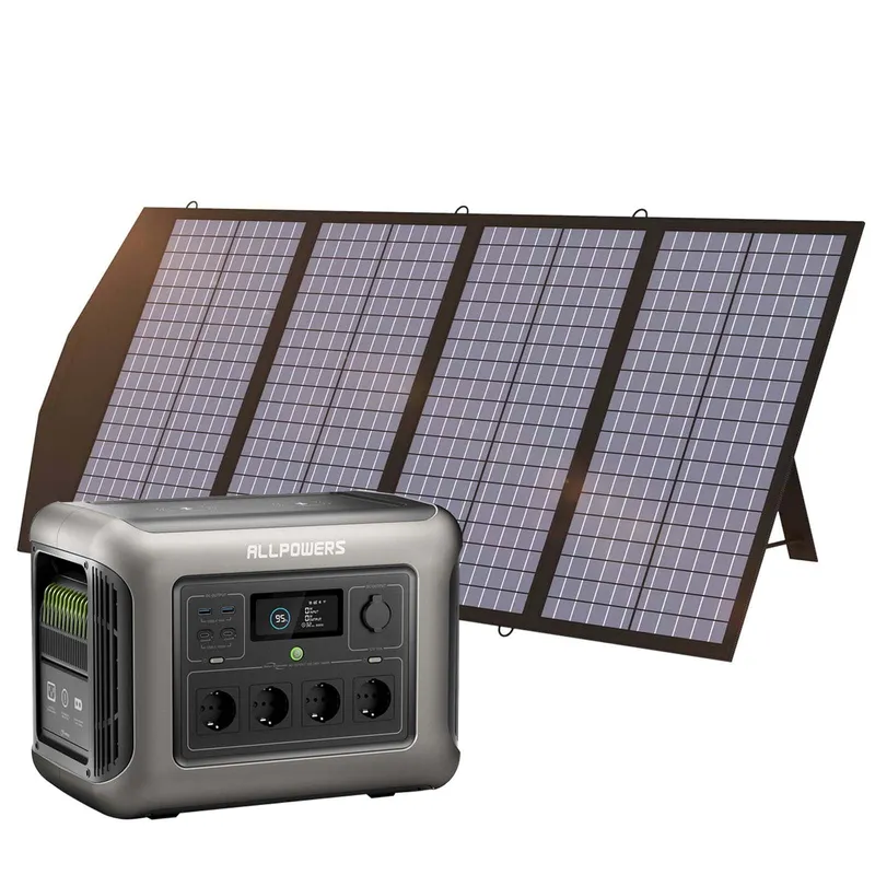 ALLPOWERS R1500 Mit 140W Solarpanel | 1800W Solargenerator R1500 + SP029 Solarpanel – Produktbild 1 von 1