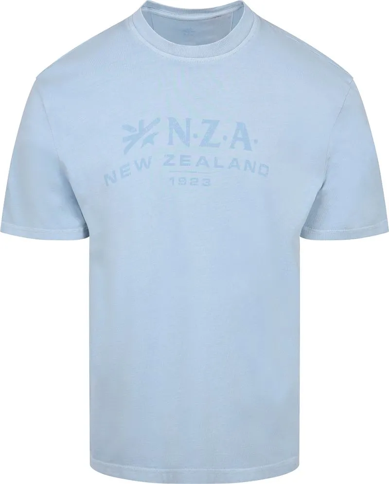 new zealand auckland new zealand auckland NZA T-Shirt Faded Logo Himmelblau, Hellblau, – Produktbild 2 von 5