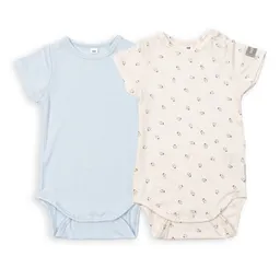 Bamboom Bamboom Kurzarm-Bodies 2er-Pack Blau und Fisch – Produktbild 1 von 1