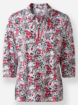 Witt Poloshirt rot-ecru-bedruckt – Produktbild 1 von 1