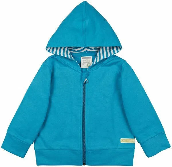 loud + proud loud + proud Kapuzenjacke, GOTS-zertifiziert, Petrol, – Produktbild 1 von 2