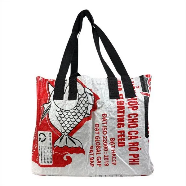 Beadbags Beadbags Große Einkaufstasche Ri42 recycelter Reissack, Weiss, – Produktbild 1 von 4
