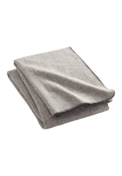 hessnatur hessnatur Decke MERLE aus reiner Bio-Baumwolle, Dunkel-grau, – Produktbild 2 von 4