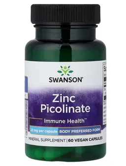 Swanson Health Products Swanson Zinc Picolinate 22 mg 60 Vegan Kapseln Kapseln – Produktbild 1 von 1
