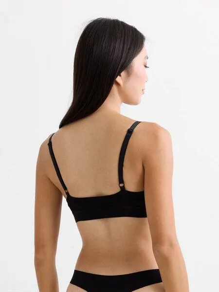 erlich textil erlich textil Casual Cotton Triangel Bralette aus Bio-Baumwolle, made in Europe, Schwarz, – Produktbild 3 von 5