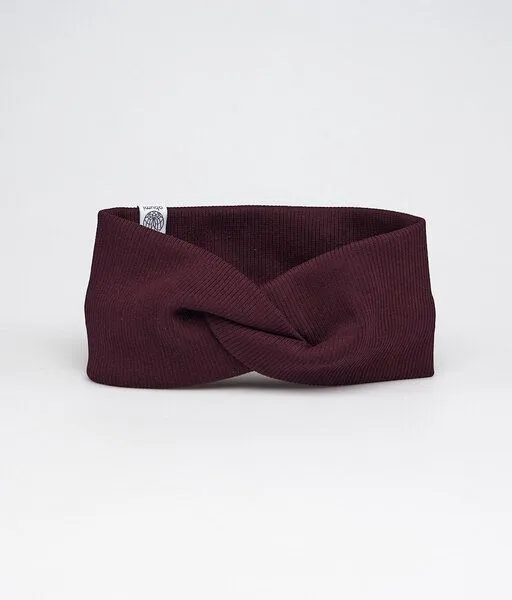 obumi obumi Stirnband Rippe Knot aus Bio Baumwolle, Burgundy, – Produktbild 3 von 3