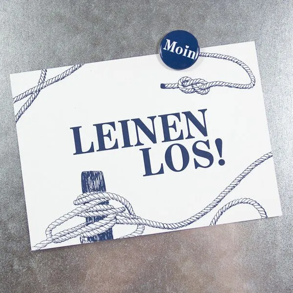 Bow & Hummingbird Bow & Hummingbird Postkarte Leinen los! – Produktbild 2 von 2