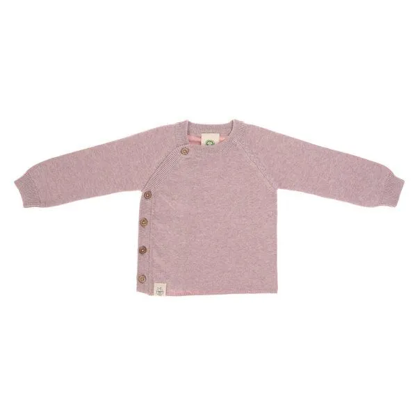 Lässig Lässig Baby Pullover - Kimono GOTS, Knitted Garden Explorer traumhaft weich, Light pink, – Produktbild 1 von 3
