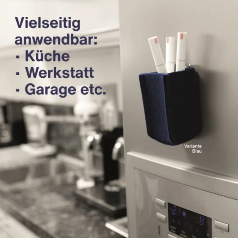 magnetoplan magnetoplan Stifteköcher "ecoAware" SMALL 60 x 100 x 60 mm, RC-PET Filz grau – Produktbild 1 von 3