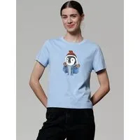 watapparel watapparel T-Shirt Frauen Pinguin, Blue soul, – Produktbild 1 von 1