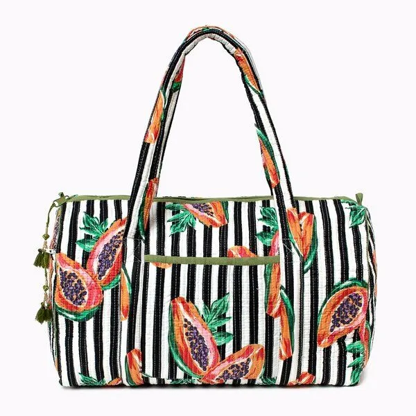 KIKOONI KIKOONI handgefertigte große Baumwolltasche "K. Shopper", My papaya love, – Produktbild 4 von 4