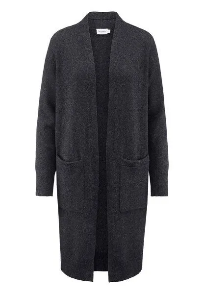 hessnatur hessnatur Strick Jacke Relaxed aus Bio-Schurwolle mit Bio-Baumwolle, Anthrazit, – Produktbild 7 von 8