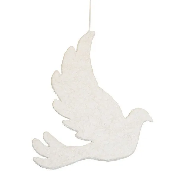 Sundara Sundara Fensterschmuck "Weisse Taube" aus Baumwoll-Papiermaché – Produktbild 2 von 4