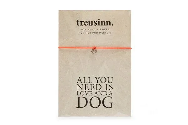 Treusinn Treusinn Armband BUDDY All you need...DOG Herz-Anhänger, Koralle, – Produktbild 2 von 2