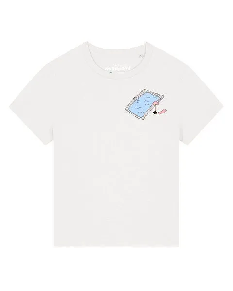 watapparel watapparel T-Shirt Frauen Swimmingpool chilling, Off white, – Produktbild 1 von 2